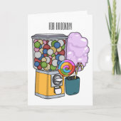 Snoep cartoon illustratie kaart (Voorkant)