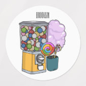 Snoep cartoon illustratie labels (Design 2)