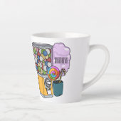 Snoep cartoon illustratie latte mok (Rechts)