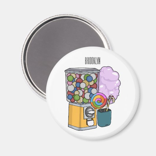 Snoep cartoon illustratie magneet (Voorkant / Achterkant)