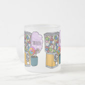 Snoep cartoon illustratie matglas koffiemok (Voorkant links)