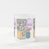 Snoep cartoon illustratie matglas koffiemok (Center)