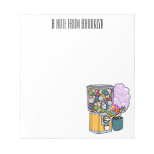 Snoep cartoon illustratie notitieblok