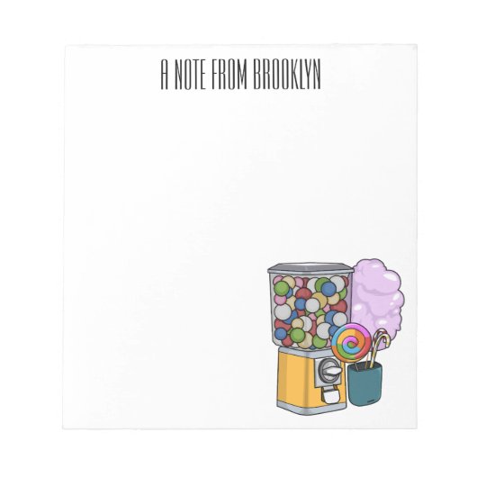 Snoep cartoon illustratie notitieblok (Voorkant)