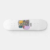 Snoep cartoon illustratie persoonlijk skateboard (Horizontaal)
