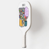 Snoep cartoon illustratie pickleball paddle (Links)