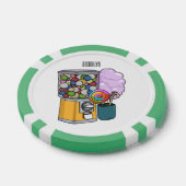 Snoep cartoon illustratie poker chips (Enkel)