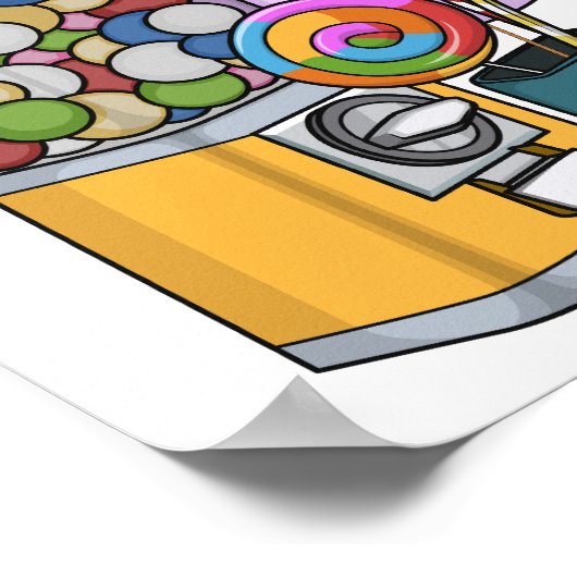 Snoep cartoon illustratie poster (Hoek)