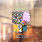 Snoep cartoon illustratie raamsticker (Vel 2)