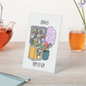 Snoep cartoon illustratie reclamebord met voetstuk (Insitu)