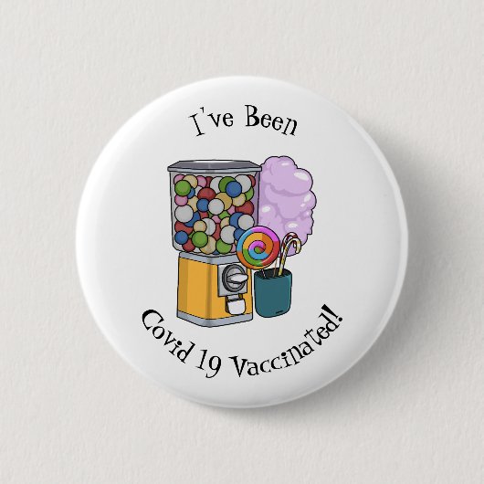 Snoep cartoon illustratie ronde button 5,7 cm (Voorkant)