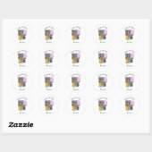 Snoep cartoon illustratie ronde sticker (Vel)