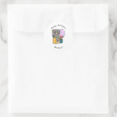 Snoep cartoon illustratie ronde sticker (Tas)