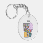 Snoep cartoon illustratie sleutelhanger (Voorkant Links)