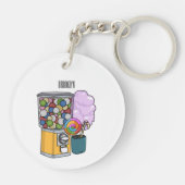 Snoep cartoon illustratie sleutelhanger (Achterkant)