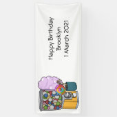 Snoep cartoon illustratie spandoek (Verticaal)