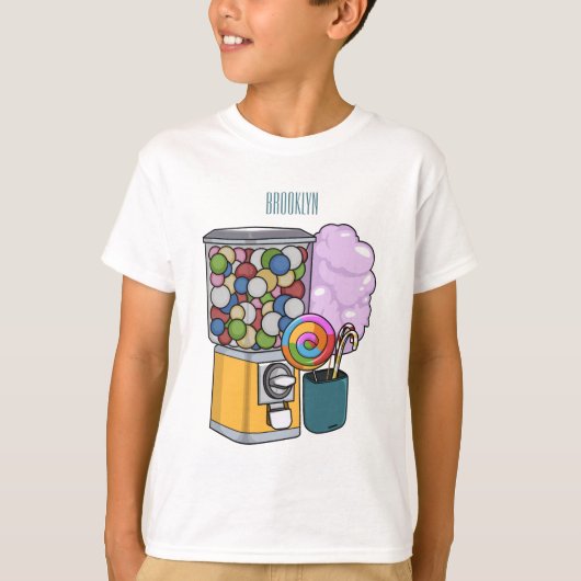 Snoep cartoon illustratie t-shirt (Voorkant)