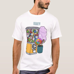 Snoep cartoon illustratie t-shirt