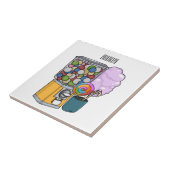 Snoep cartoon illustratie tegeltje (Zijkant)