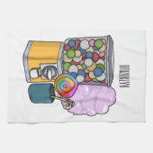 Snoep cartoon illustratie theedoek (Horizontaal)