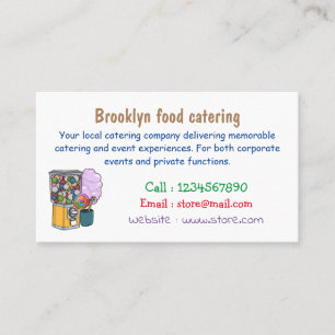 Snoep cartoon illustratie visitekaartje