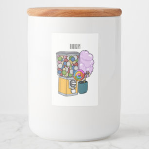 Snoep cartoon illustratie voedselcontainer etiket