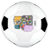Snoep cartoon illustratie voetbal (Gedraaid)