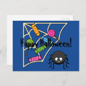 Snoep Catcher Spider | Eigen tekst toevoegen Feestdagenkaart (Voorkant / Achterkant)