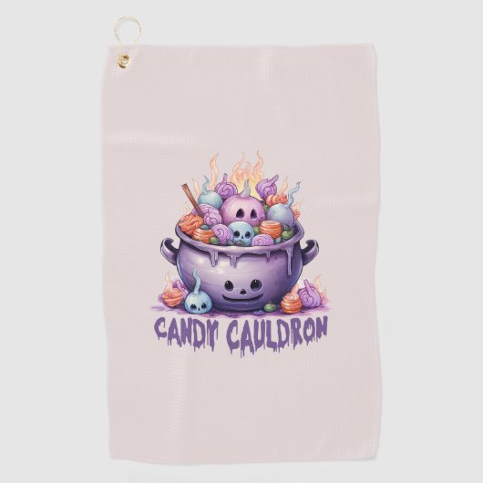 Snoep Cauldron Golfhanddoek (Voorkant)