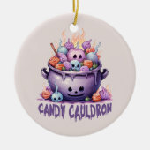 Snoep Cauldron Keramisch Ornament (Voorkant)