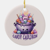 Snoep Cauldron Keramisch Ornament (Achterkant)