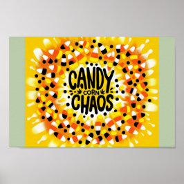 Snoep Chaos: Halloween Stropdas-Dye Poster