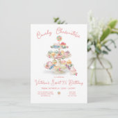 Snoep Charcuterie Tiered Tray Verjaardagsfeestje Kaart (Staand voorkant)