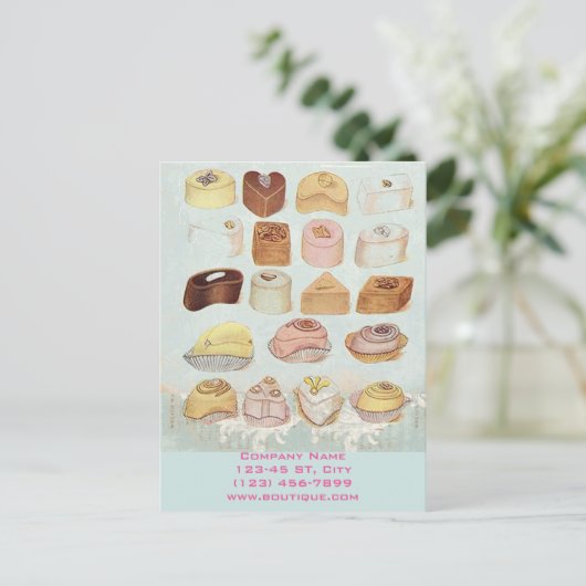 snoep chocolade briefkaart (Staand voorkant)