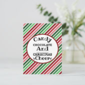Snoep Chocolade en kerstmis Briefkaart (Staand voorkant)