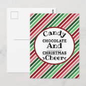 Snoep Chocolade en kerstmis Briefkaart (Voorkant / Achterkant)