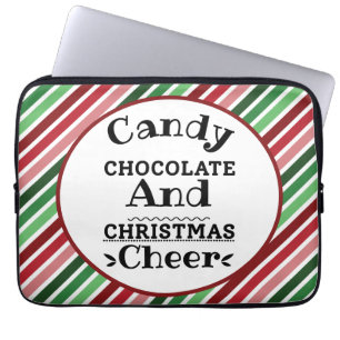 Snoep Chocolade en kerstmis Laptop Sleeve