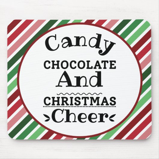 Snoep Chocolade en kerstmis Muismat (Voorkant)