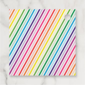 Snoep, chocolade, eten, donuts, regenbooggedeelte bedankjes labels (Achterkant)