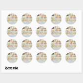 snoep chocolade ronde sticker (Vel)