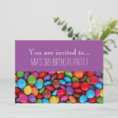 Snoep Chocolate kinderen verjaardagsfeestje Kaart (Staand voorkant)