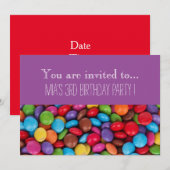 Snoep Chocolate kinderen verjaardagsfeestje Kaart (Voorkant / Achterkant)
