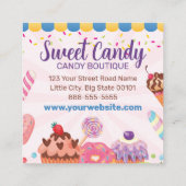 Snoep Chocolates Cupcakes Korting Coupon Kaart (Achterkant)