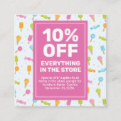 Snoep Chocolates Cupcakes Korting Coupon Kaart (Voorkant)