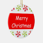 Snoep Christmas Keepsake met het jaar Keramisch Ornament (Rechts)