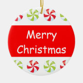 Snoep Christmas Keepsake met het jaar Keramisch Ornament (Voorkant)