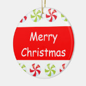 Snoep Christmas Keepsake met het jaar Keramisch Ornament (Links)