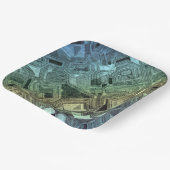 snoep circuits - citroen limoen : papieren bordje (Gebogen)