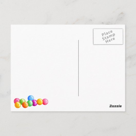 Snoep Circus Briefkaart (Achterkant)