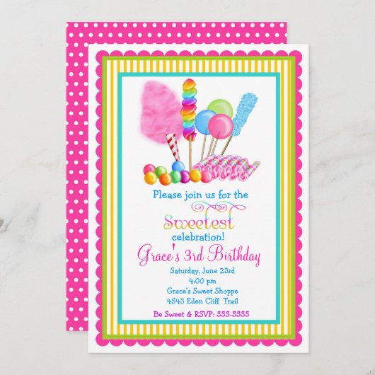 Snoep Circus Kaart (Voorkant / Achterkant)